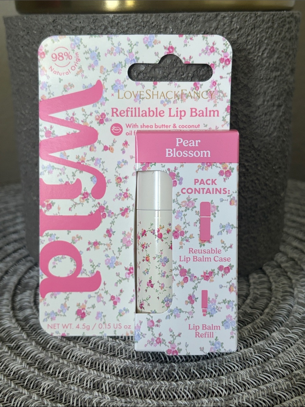 NWT Love Shack Fancy X Wild Sunrise Patchwork Lip Starter Confetti Bloom .15oz